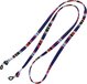 Fako Bijoux® Brillenkoord Inka - 70cm - Donkerblauw/Rood