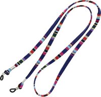 Fako Bijoux® Brillenkoord Inka - 70cm - Donkerblauw/Rood