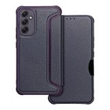 Tumundosmartphone Samsung Galaxy A35 5G beschermhoes met klapdeksel, magnetisch, schokbestendig, blauw
