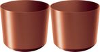Prosperplast Pot Babylon - 2x - kunststof - koper - D18 x H18 cm