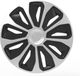 Autostyle Wieldoppen 15 inch Platin Zilver/Zwart