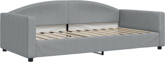 vidaXL Slaapbank - 100x200 cm - Stof - Lichtgrijs