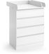 Vitalispa Commode Emmi, Blanc, 80 x 111.6 cm avec 4 tiroirs