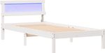 vidaXL Bedframe met hoofdeinde Wit 80 x 200 cm Massief grenenhout