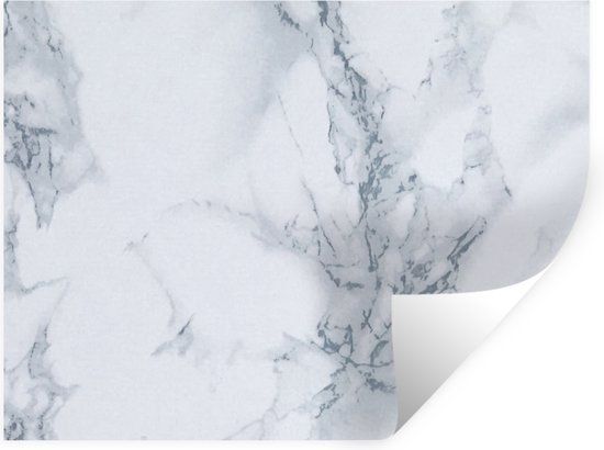 StickerSnake Marble Wall Sticker - Gijs Pattern - White Marble Look - 160x120 cm