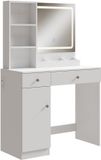 Vicco Silvia Kaptafel – 90 cm met spiegel Wit