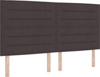 vidaXL Boxspring bed met matras met LED Donkerbruin 180 x 200 cm Stof