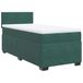 vidaXL Boxspringbed met matras, donkergroen, 140x200 cm, fluweel