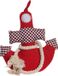 Item International Items Deurstopper Anker vorm - 1 kilo gewicht - met oppak koord - rood/wit - 26 x 28 cm
