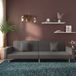 Maison Exclusive Canapé-lit, 2 places, avec 2 coussins, gris foncé, tissu