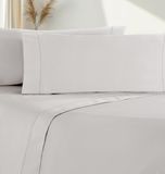 Literie Satin 100% Coton 300 Fils Blanc 150x200 cm