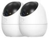 Beans View Binnen Beveiligingscamera, 360° Bewaking, 2.4GHz Wi-Fi Kleuren Nachtzicht, Automatische Mensherkenning en Volgen, Abonnement-Vrije SD Kaart Opslag, Babyfoon, Werk met Alexa, 2K (2 Stuks)