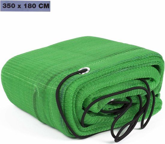 Benson Aanhangwagennet - 3.50 x 1.80 meter - Groen - Fijnmazig - Elastisch Koord