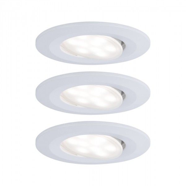 Paulmann 999.31 LED Paneel - Rond - Wit - 6.5W - IP65 - 3 stuks