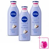 Nivea Lait Corps Lisse - Beurre de Karité - 72h Hydratation - Pour Peau Sèche - 400 ml