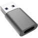 Allteq USB A naar USB C Adapter Grijs