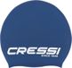CRESSI Loira Badmuts voor lang haar, badmuts van hypoallergene siliconen, ideaal voor lang haar, blauw/wit, maat L volwassenen
