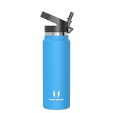 Super Sparrow Waterfles 1L Metaal Fles RVS Drinkfles met Rietje