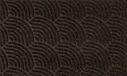 Kleen-Tex Dune Deurmat Waves - 45 x 75cm - Dark Brown
