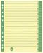 9541101100 Scheidingsbladen - A4, breder dan standaard, groen, met gekleurde randafdruk, 100 stuks
