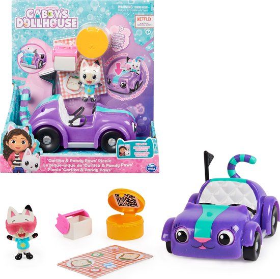 Spin Master Gabby's Dollhouse Carlita's Vehicle with Pandy Paws Figure Vehicle Toy