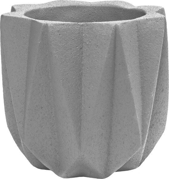 QUVIO Cement Bloempot - 15x15x14cm - Lichtgrijs