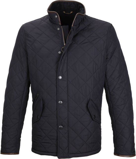 Barbour Quilted Jas Powell Donkerblauw - Maat M - Heren - Winterjas