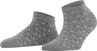 FALKE Multispot kort gedessineerd katoen sneakersokken enkelsokken dames grijs - maat 39-42