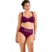 Lisca Uvita Bas de maillot de bain taille haute amincissant femme