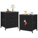 Sweetcrispy Nachtkastje, set van 2, nachtkastje, bijzettafel, stoffen ladekast, smalle kast, commode slaapkamer, industriële stijl voor woonkamer, kinderkamer, hal opbergkast