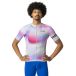 agu Gradient Swirl Maillot de cyclisme - Maillot de cyclisme Hommes - Aérodynamique - Respirant - Séchage rapide - Multicolore - Fermeture éclair YKK - Poche arrière étanche