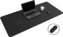 WURK Muismat 120x60 - XXL - Bureau Onderlegger - Bureau Organizer - Bureaumat - Inclusief Kabel Clip – Zwart