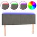 VidaXL Hoofdbord LED 144x5x78/88 cm Fluweel Donkergrijs