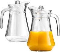 vilde Karaf Glas voor Dranken met Handvat en Deksel 1,4 l 2 stuks