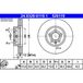ATE Lot De 2 Disques De Frein 24.0326-0119.1 Ford 1108038 7m3 615 301