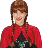 Fiestas Guirca Pruik Vlecht Synthetisch Bruin Lang Inclusief Pony Unisex Volwassenen