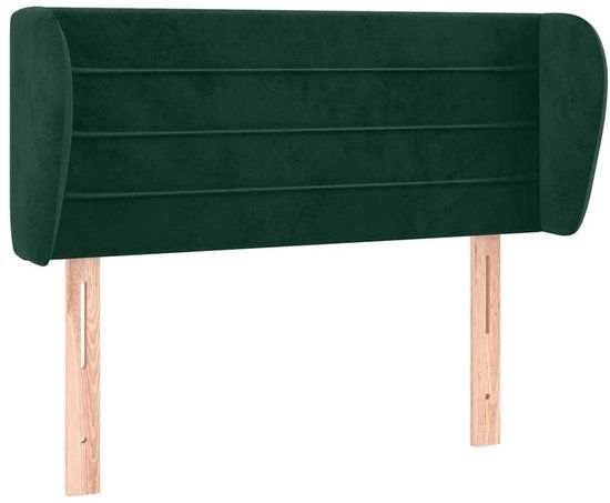 VidaXL Hoofdbord met randen 93x23x78/88 cm fluweel donkergroen