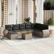 Maison Exclusive - Ensemble de meubles de jardin 9 pièces avec canapé et coussins, gris, en polyrotin