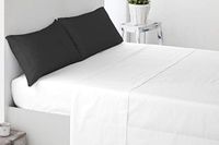 Miracle Home. Kussensloop, 100% geborstelde microvezel, met hotelsluiting, anti-pilling, 85 x 45 cm, 2 stuks, bed 150 cm, zwart