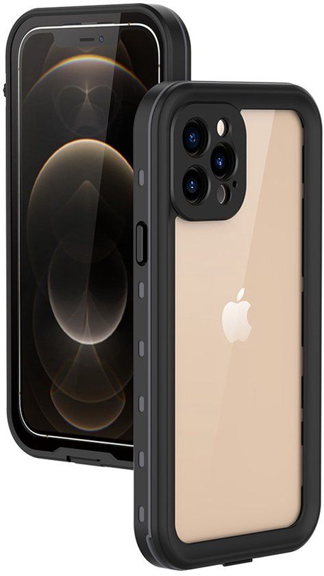 Redpepper Dot Plus Waterproof Backcover geschikt voor Apple iPhone 12 (Pro) - Zwart