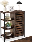 tectake® - Wandkast - industrieel donkerbruin - 71x32x82cm