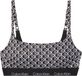 Calvin Klein Voorgevormde Crop Bikinitop Zwart/Wit M