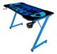 Subsonic Ergonomisch Gamingbureau met XXL Brawl Stars Muismat, 120x60cm Carbonafwerking Blad, Zwart met Blauw Onderstel, Bekerhouder en Headsethouder