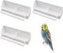 Goodivery ® Set de mangeoires et abreuvoirs extérieurs pour oiseaux - 3 pièces, blanc