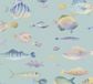 A.S. Création VISSEN BEHANG | Dierenprint - blauw violet geel groen