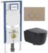 Geberit QeramiQ Dely Swirl Toiletset - Mat Zwart