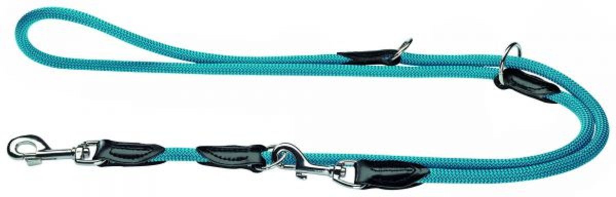 Hunter hondenriem freestyle verstelbaar turquoise 200 cmx8 mm