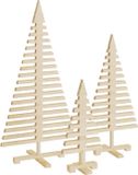 vidaXL Kerstboom 3 stuks massief grenenhout