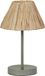 OSRAM tafellamp Decor Raffia groenbruin van raffia en metaal, E27, 200 mm diameter, lampenkap van gerecycled materiaal, duurzaam dankzij vervangbare lichtbron, eenvoudig te installeren
