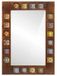 Stoff Miroir pour la salle de bain avec rangement - Miroir mural - 50 x 70 x 2,5 cm - Design moderne - Vert armée